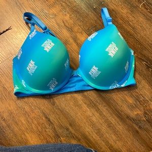 Pink Push Up Front Clasp Bra